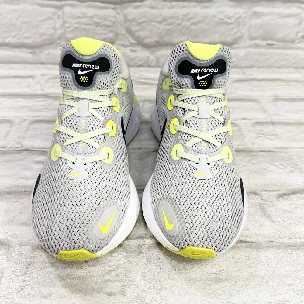 Nike Renew Run Shoes Mens Size 8.5 Grey Fog Volt Running Shoes Good Condition!